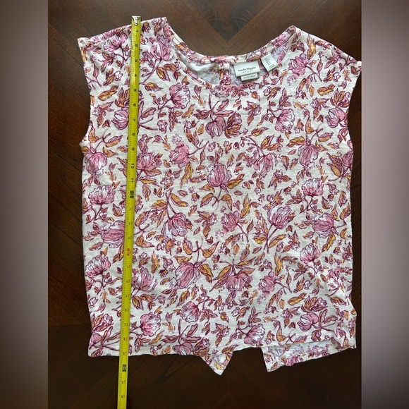 HAUTE HIPPIE Floral Print Women's Top size L 100% LINEN - Picture 4 of 5